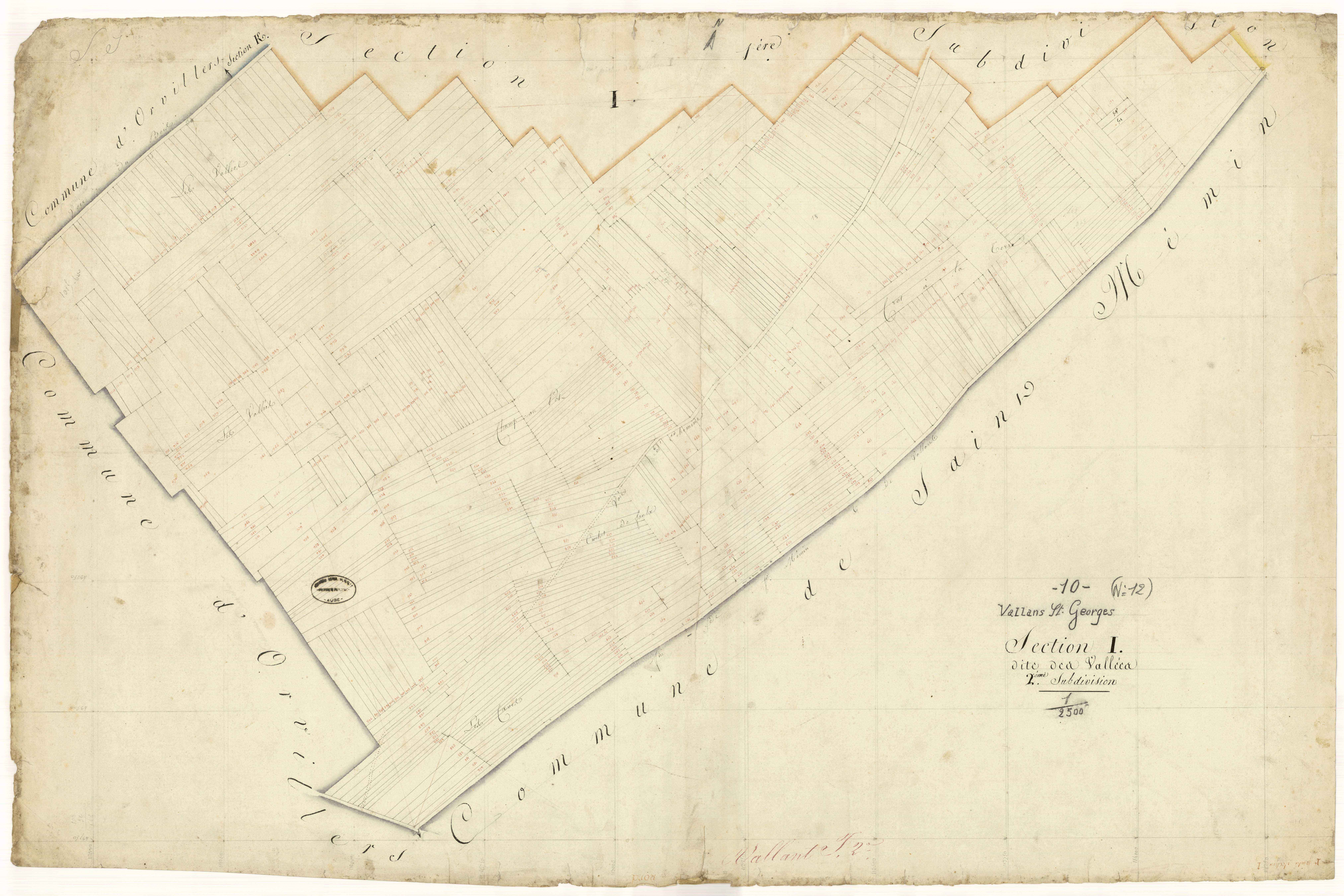 Vallant-Saint-Georges, section I dite des vallées, feuille n° 2