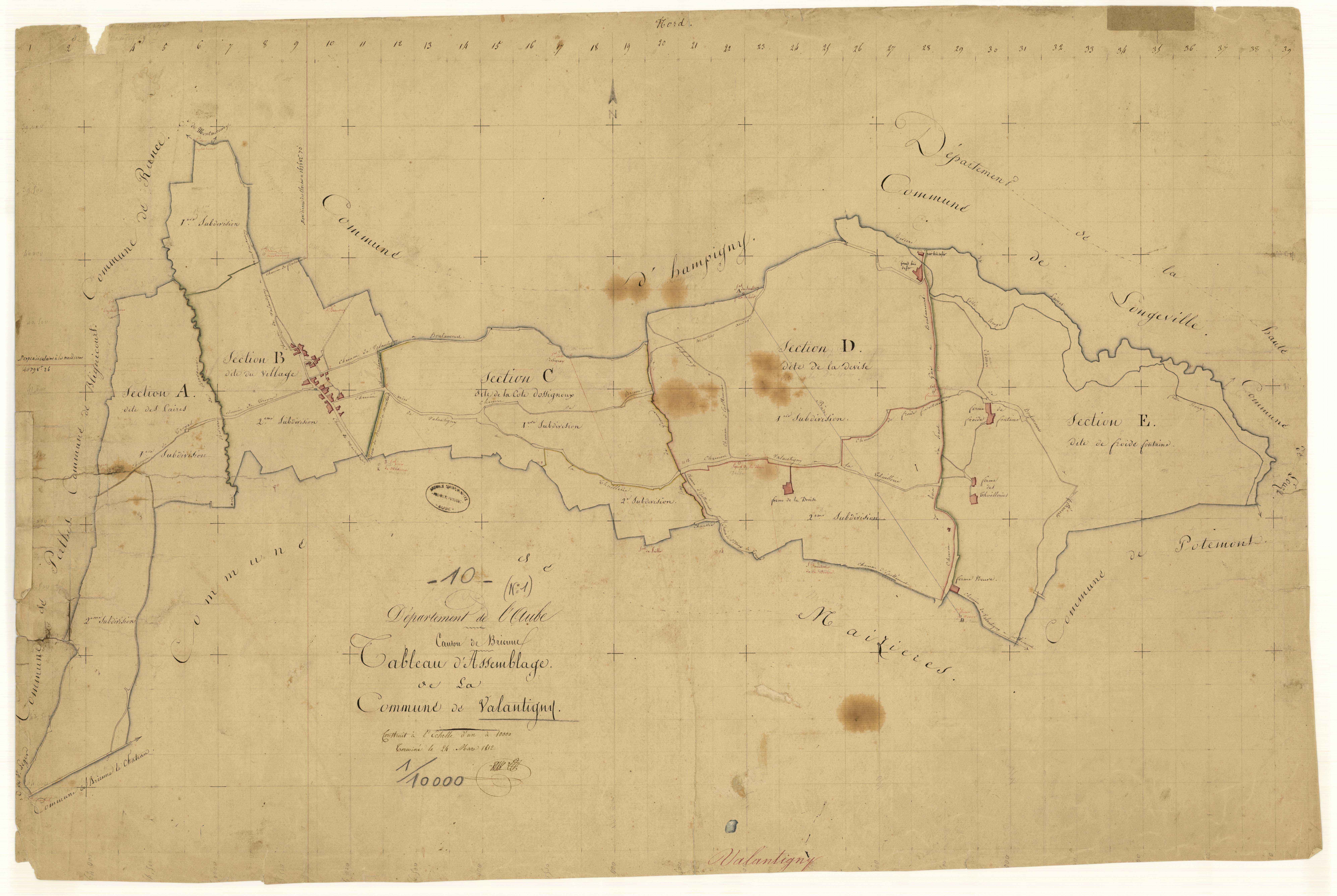 Vallentigny, tableau d'assemblage