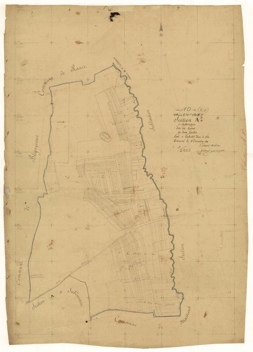 Vallentigny, section A dite de laire, feuille  n° 1