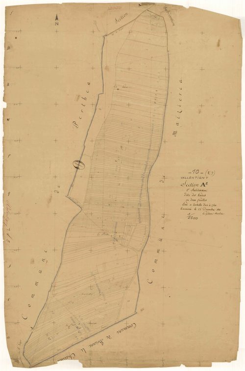 Vallentigny, section A dite de laire, feuille  n° 2