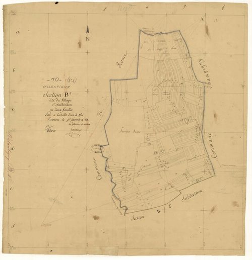 Vallentigny, section B dite du village, feuille  n° 1