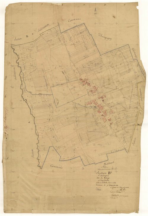 Vallentigny, section B dite du village, feuille  n° 2