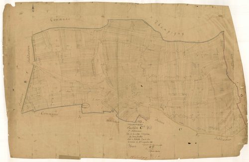 Vallentigny, section C dite de la coste d'Ossignoux, feuille  n° 1
