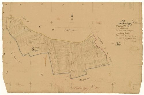 Vallentigny, section C dite de la coste d'Ossignoux, feuille  n° 2