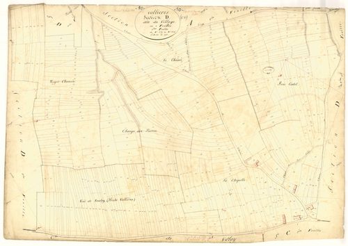 Vallières, section D dite du village, feuille  n°2, parcelles n° 229-634