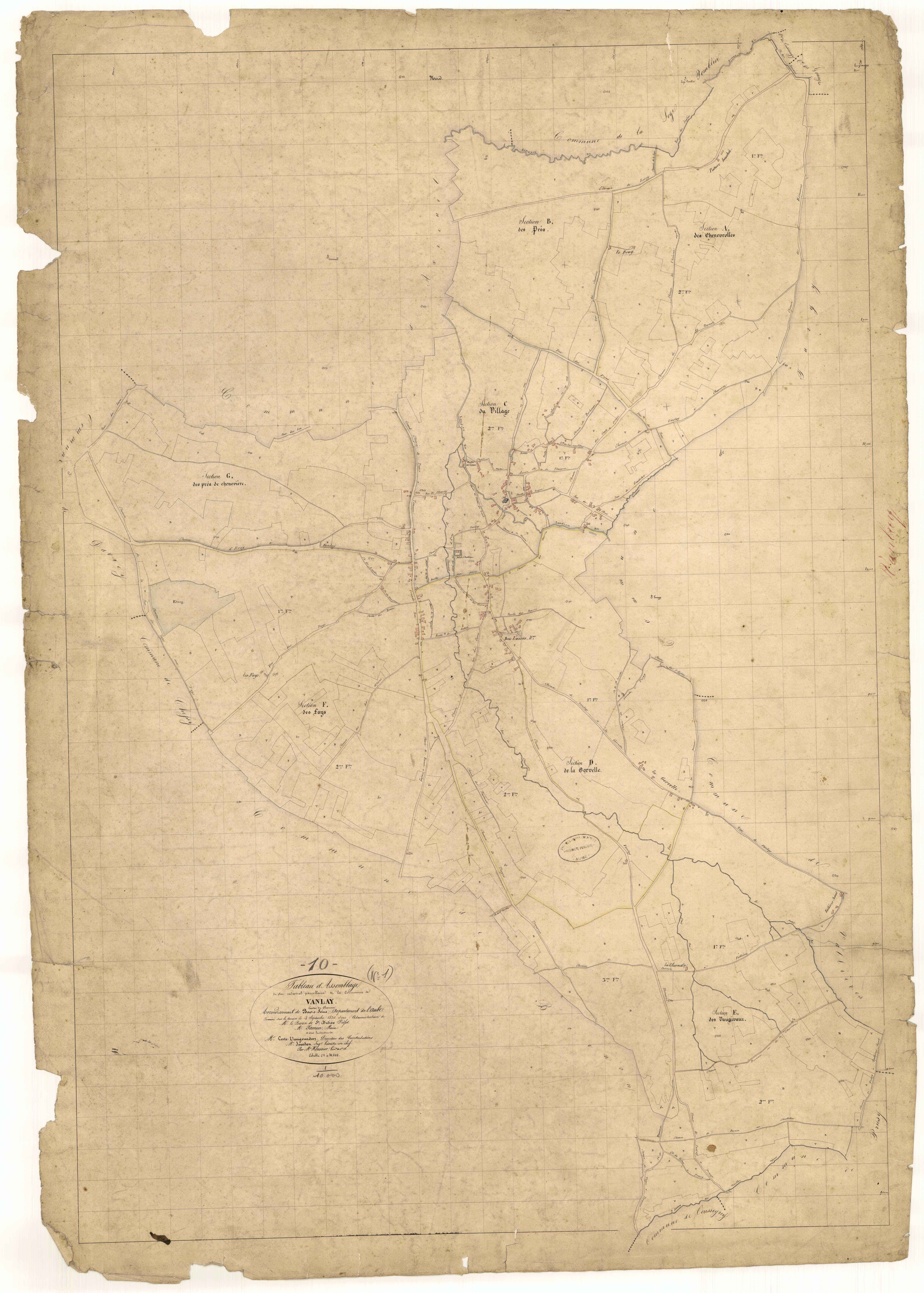 Vanlay, tableau d'assemblage