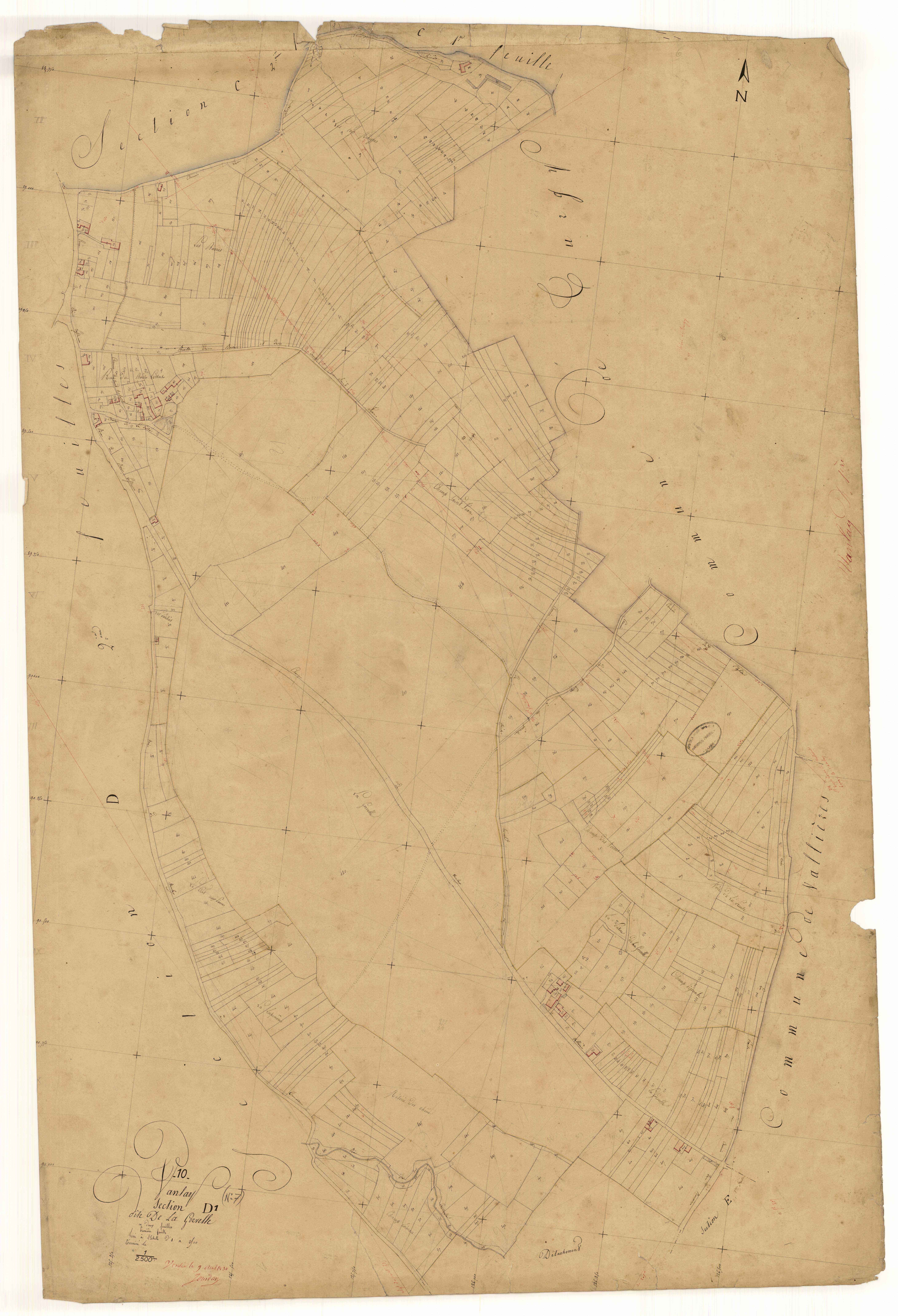 Vanlay, section D dite de la Gorvelle, feuille  n° 1