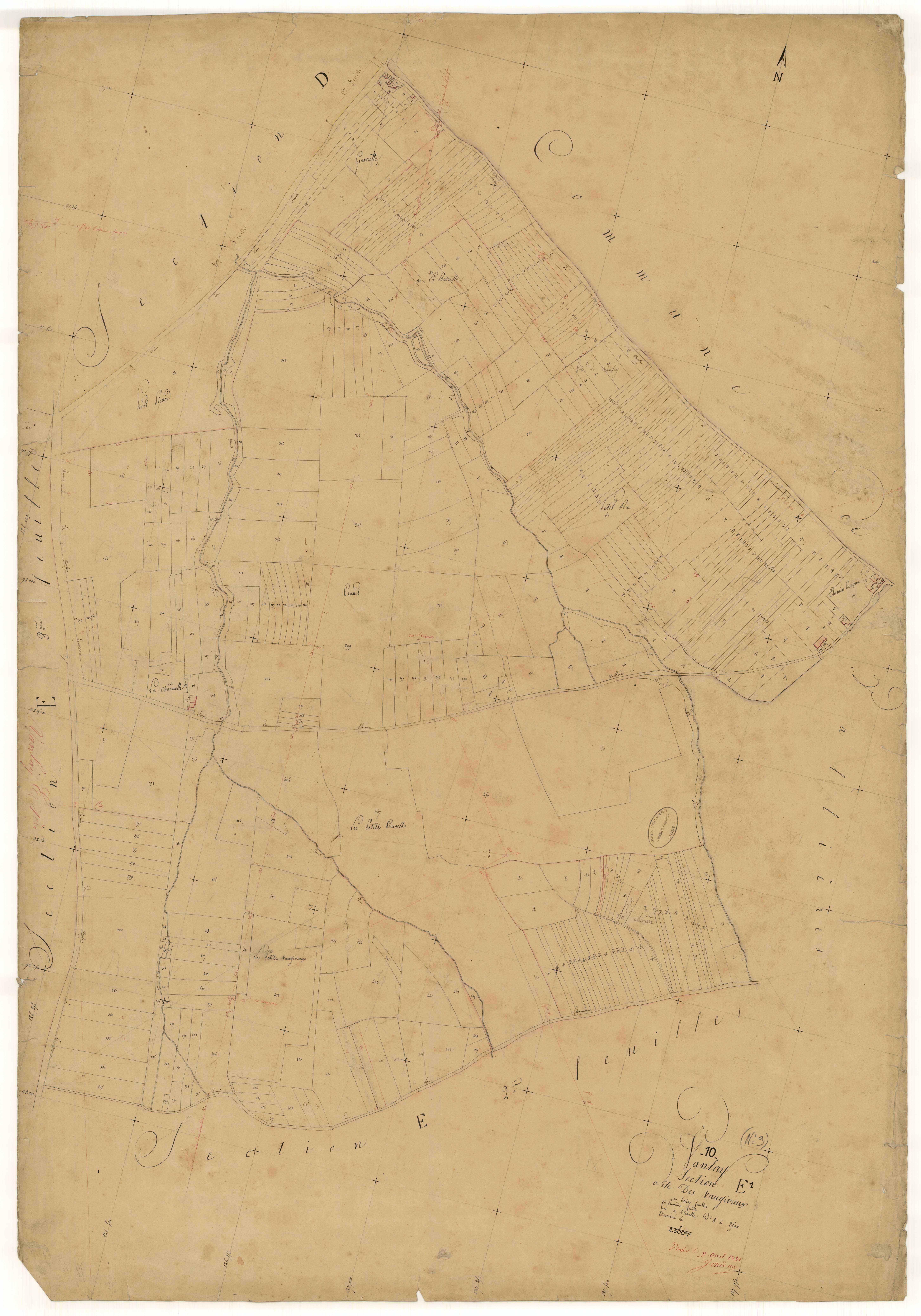 Vanlay, section E dite de Vaugivaux, feuille  n° 1