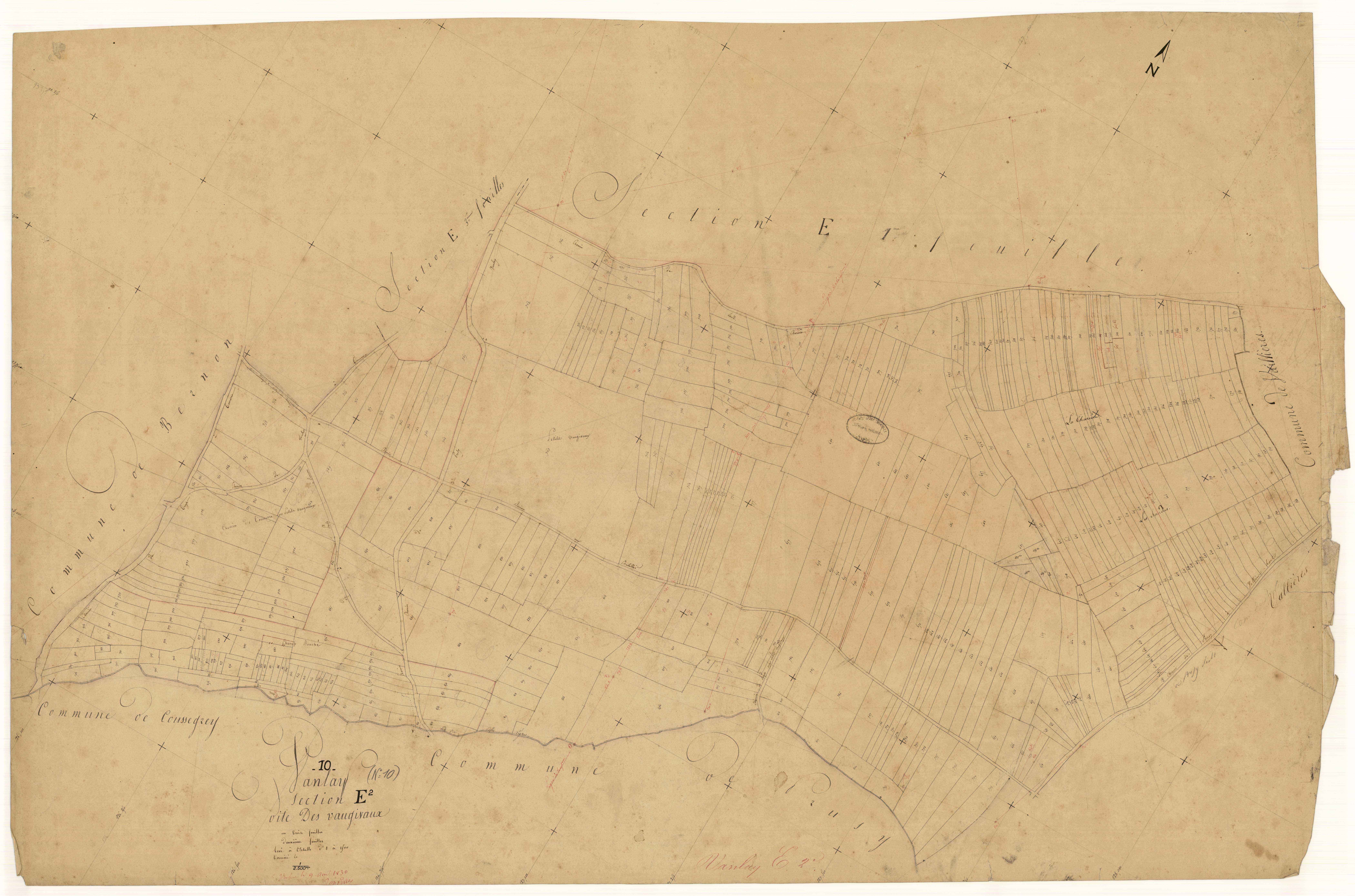 Vanlay, section E dite de Vaugivaux, feuille  n° 2