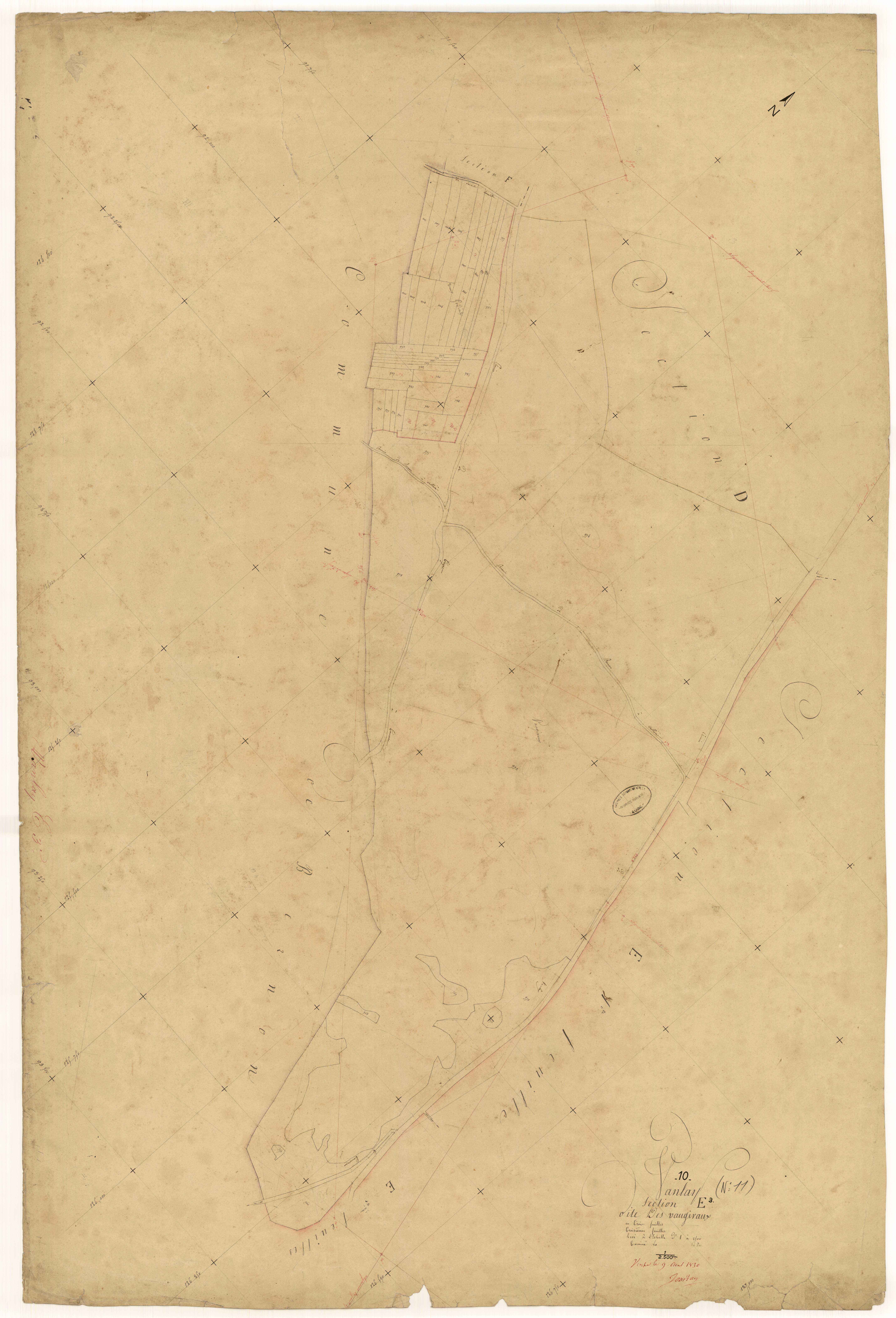 Vanlay, section E dite de Vaugivaux, feuille  n° 3