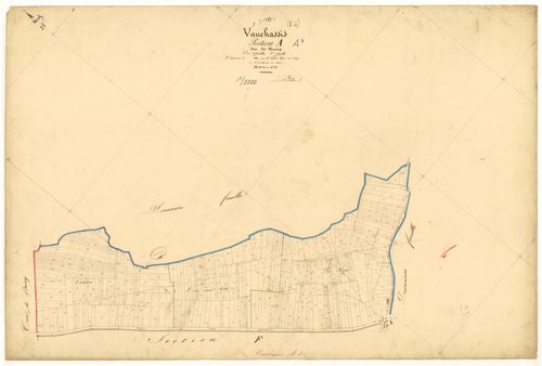Vauchassis, section A dite des Ferrières, feuille  n° 3, parcelles n° 374-705
