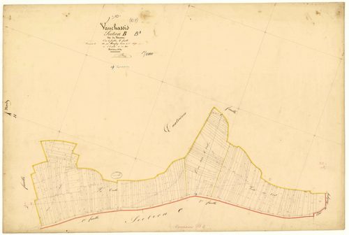 Vauchassis, section B dite de Hourseau, feuille  n° 3, parcelles n° 602-839