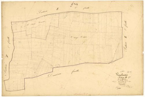 Vauchassis, section D dite de Gofichaux, feuille  n° 1, parcelles n° 1-248