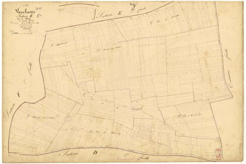 Vauchassis, section E dite du village, feuille  n° 4, parcelles n° 1560-1963