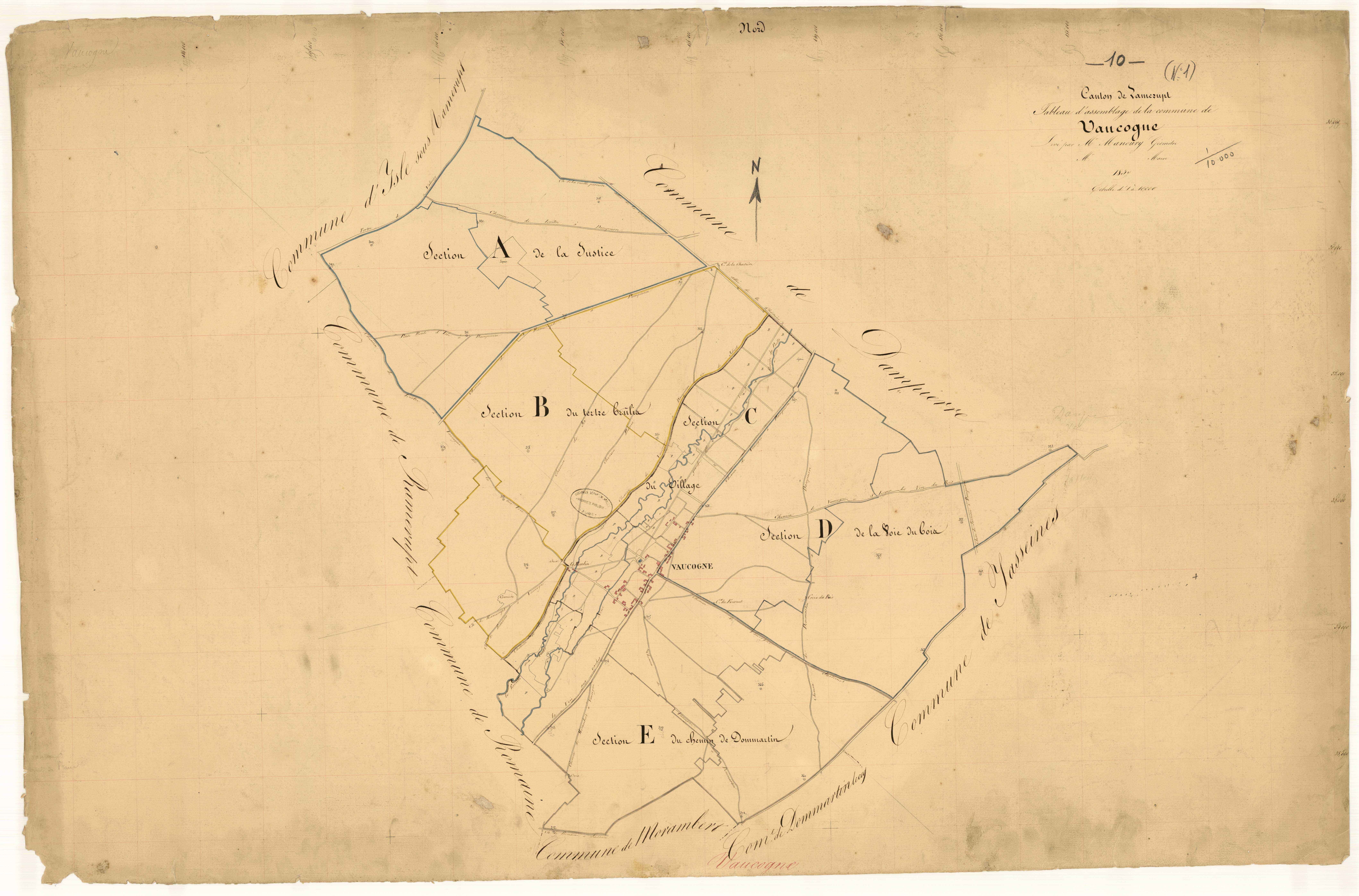 Vaucogne, tableau d'assemblage