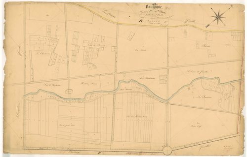 Vaucogne, section C dite du village, feuille  n° 1, parcelles n° 1-202