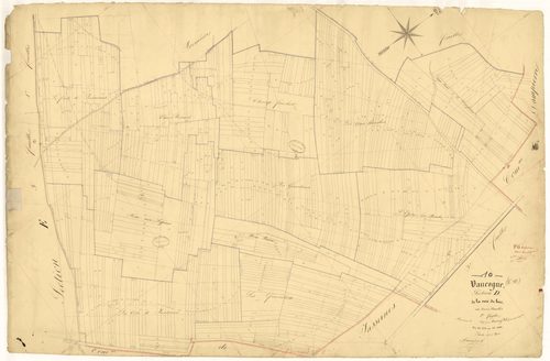 Vaucogne, section D dite de la voie du bois, feuille  n° 2, parcelles n° 633-1240