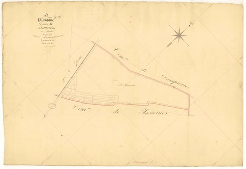 Vaucogne, section D dite de la voie du bois, feuille  n° 3, parcelles n° 1241-1256