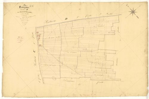 Vaucogne, section E dite du chemin de Dommartin, feuille  n° 1, parcelles n° 1-262