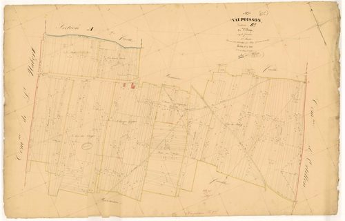 Vaupoisson, section B dite du village, feuille  n° 2, parcelles n°464-955