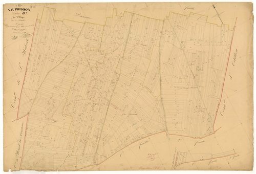 Vaupoisson, section B dite du village, feuille  n° 4, parcelles n°1560-2488