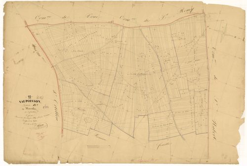 Vaupoisson, section D dite de Marveillon, feuille  n° 2, parcelles n°246-620