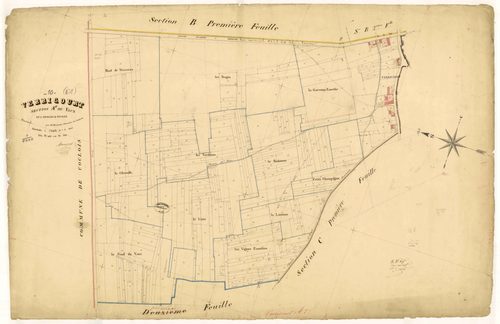 Verricourt, section A dite du Vaux, feuille n°2, parcelles n°468-804