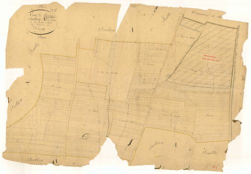 Verrières, section A dite des huchottes, feuille n°3, parcelles n° 158-510