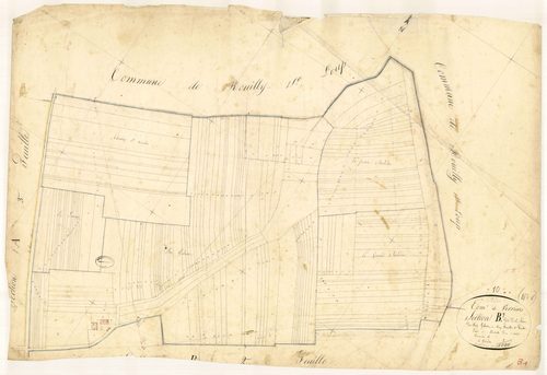 Verrières, section B dite de la ferme des prés Gibert, feuille n°1, parcelles n° 1-197
