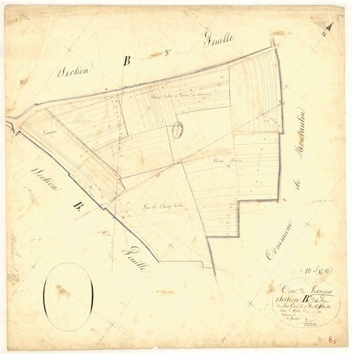 Verrières, section B dite de la ferme des prés Gibert, feuille n°5
