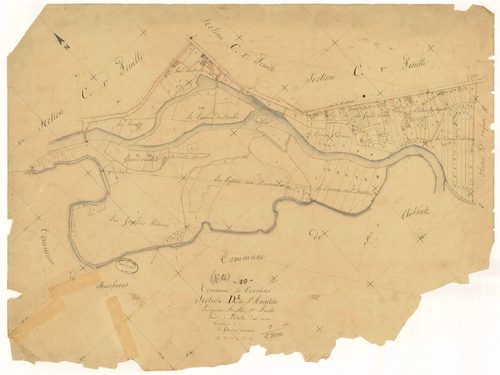 Verrières, section D dite de Saint-Aventin, feuille n°1, parcelles n° 1-247