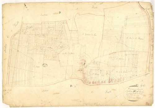 Verrières, section D dite de Saint-Aventin, feuille n°3, parcelles n° 430-959
