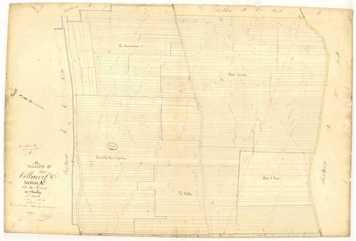 Villacerf, section A dite du miroir, feuille n° 5, parcelles n°1357-1658