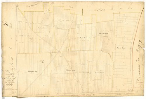 Villacerf, section B dite des tertres, feuille n°1, parcelles n°1-297