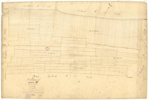 Villacerf, section B dite des tertres, feuille n°2, parcelles n°298-589