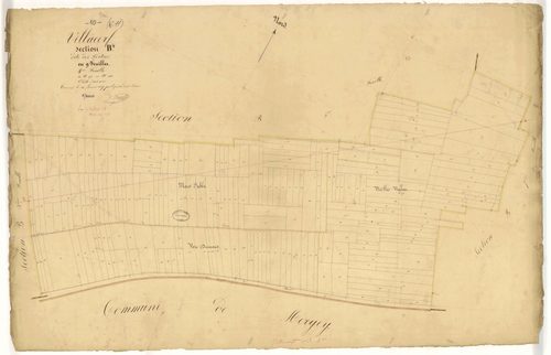 Villacerf, section B dite des tertres, feuille n°4, , parcelles n°878-1088