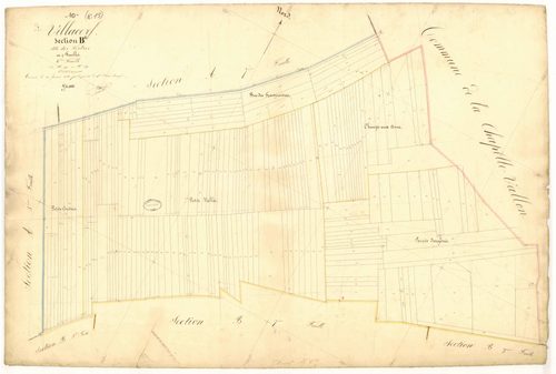 Villacerf, section B dite des tertres, feuille n°6, parcelles n°1340-1543