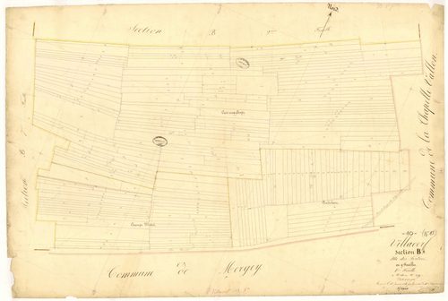 Villacerf, section B dite des tertres, feuille n°8, parcelles n°1862-2059