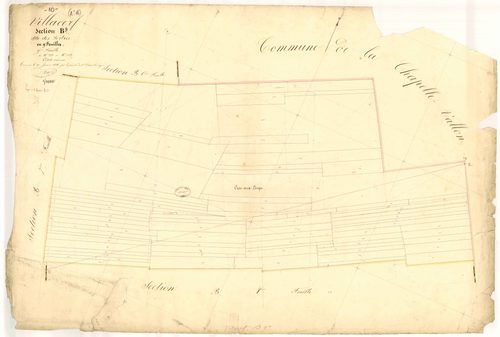 Villacerf, section B dite des tertres, feuille n°9, parcelles n°2060-2132