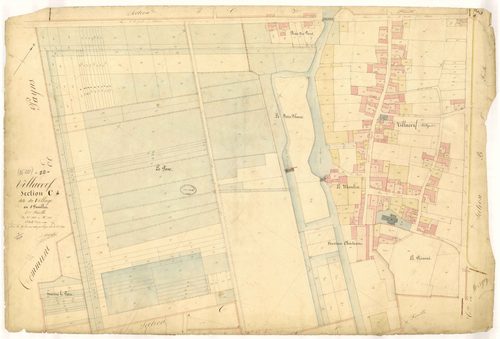 Villacerf, section C dite du village, feuille n°4, parcelles n°1346-1684