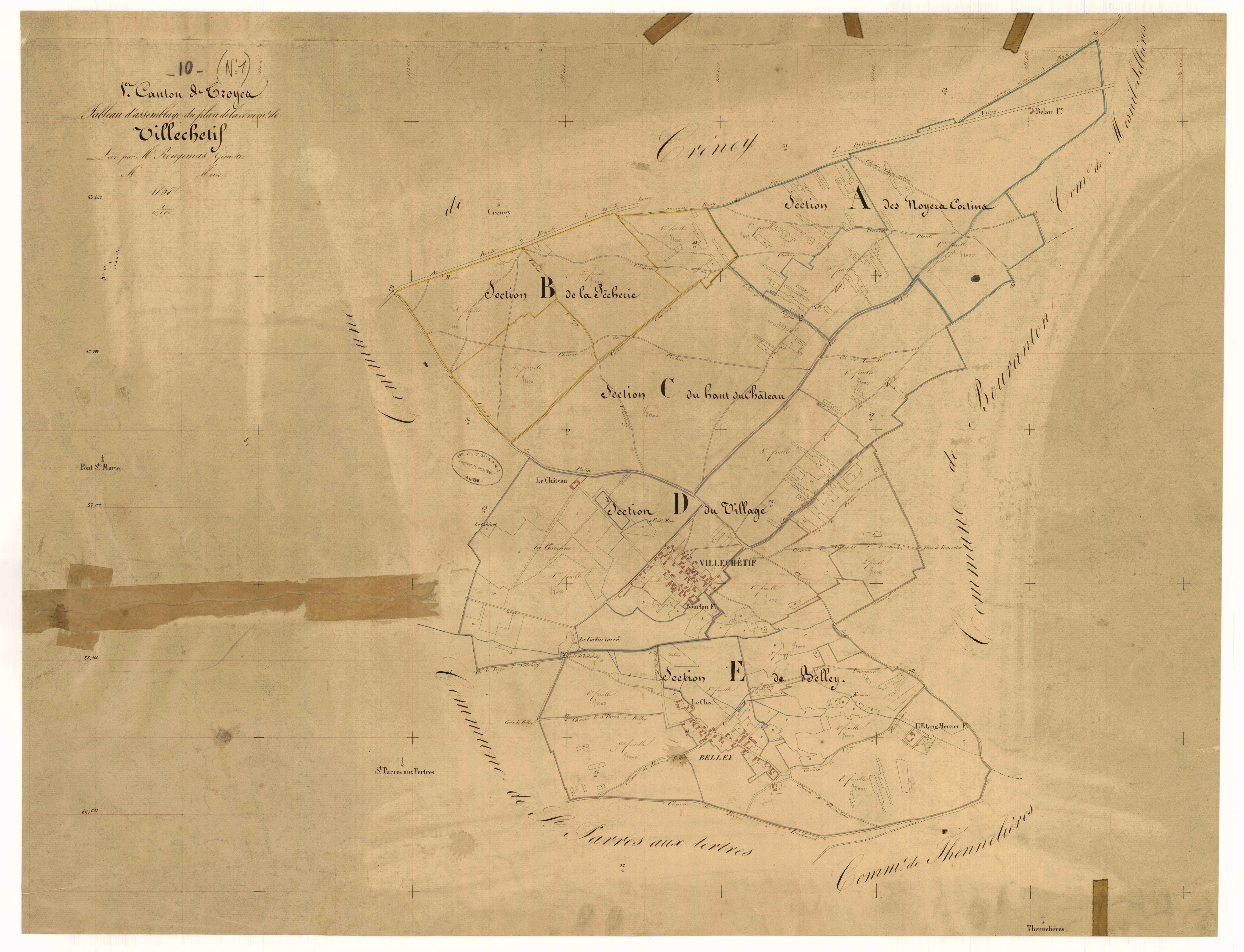 Villechétif, tableau d'assemblage