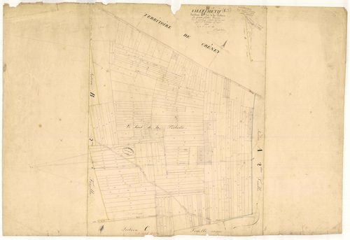 Villechétif, section B dite de la pêcherie, feuille n°1, parcelles n° 1-253