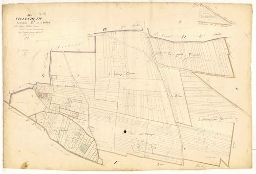 Villechétif, section E dite de Belley, feuille n°1, parcelles n° 1-348