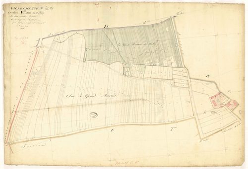 Villechétif, section E dite de Belley, feuille n°6, parcelles n° 1578-1754