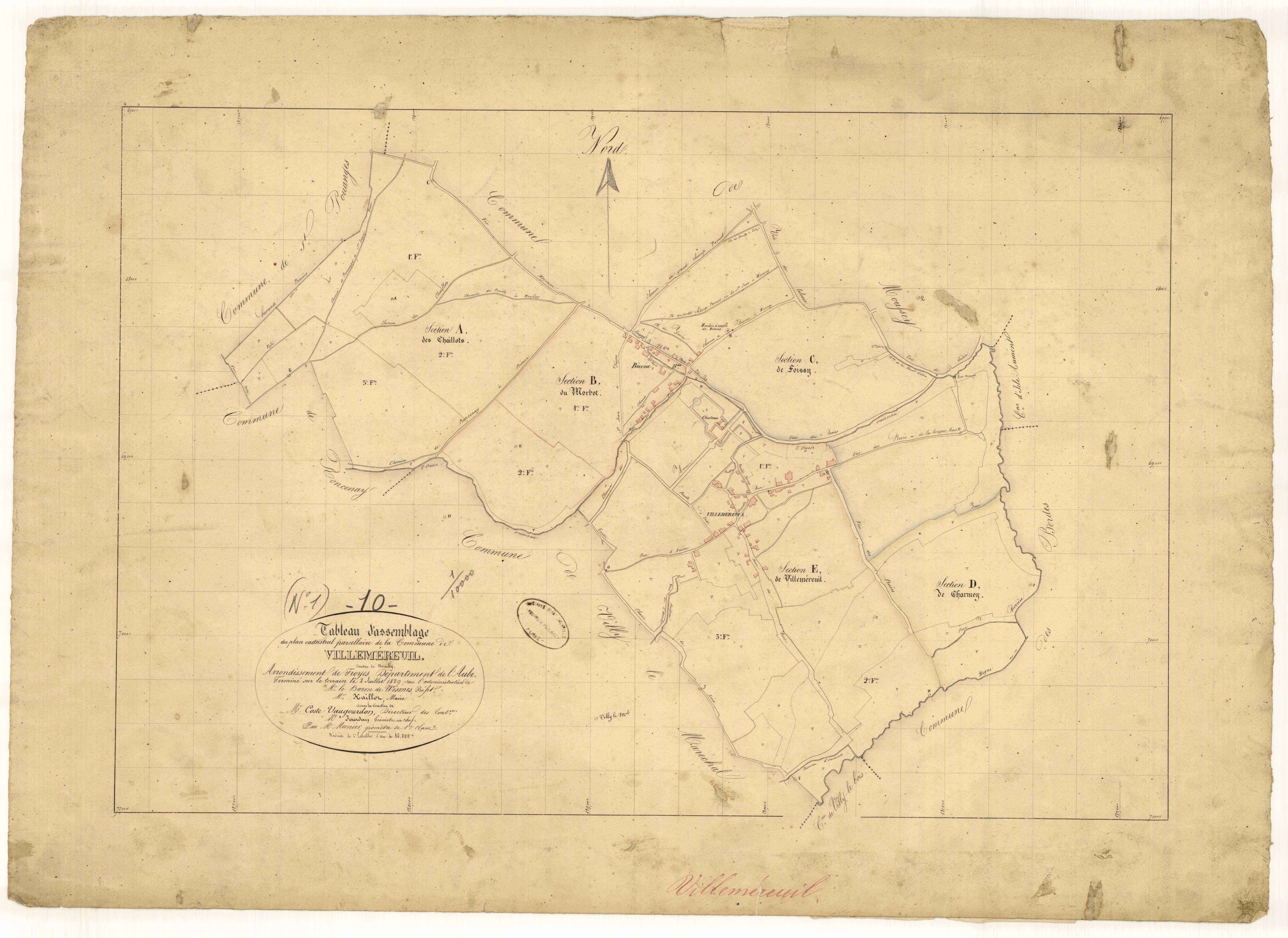 Villemereuil, tableau d'assemblage