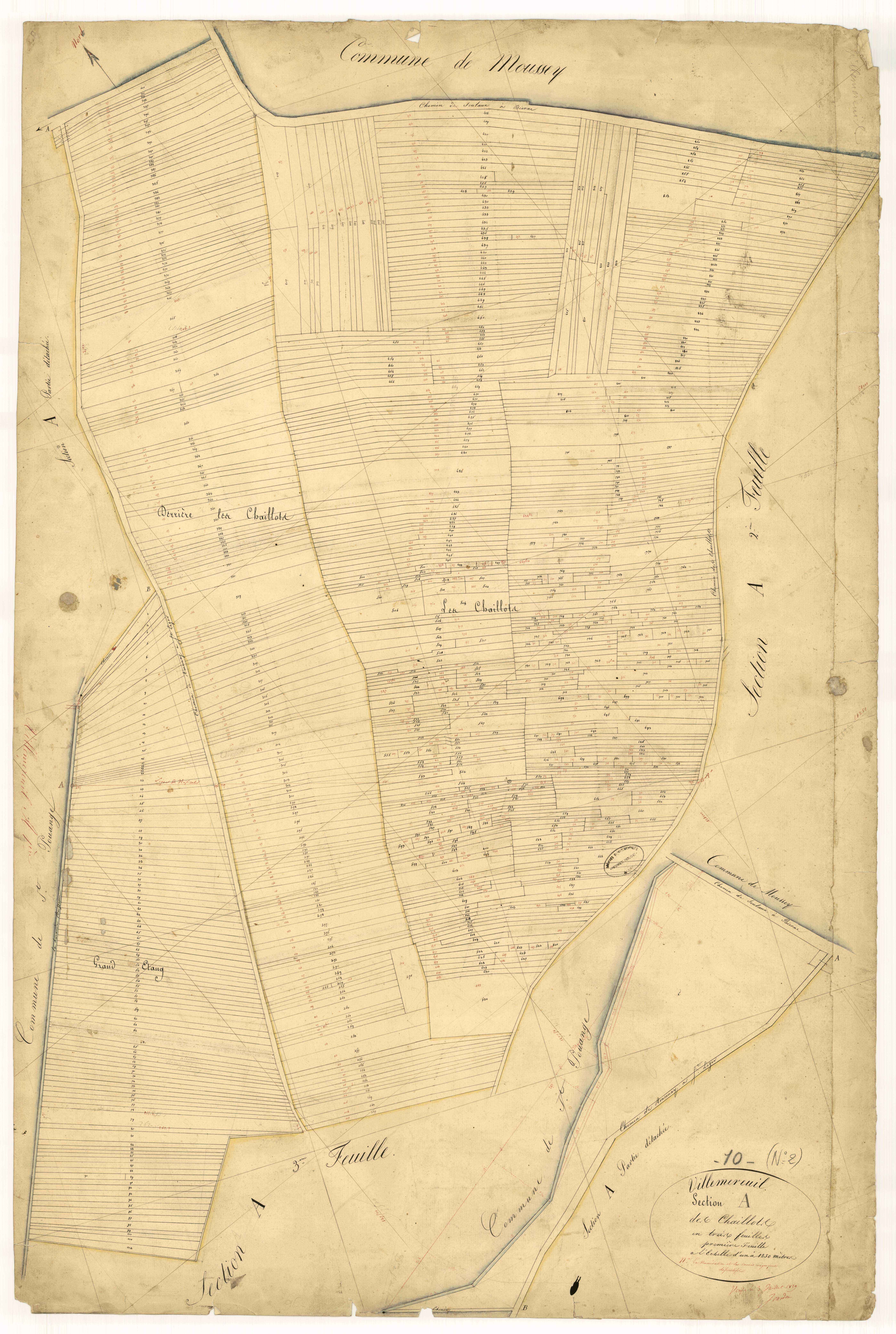Villemereuil, section A dite des chaillots, feuille n°1