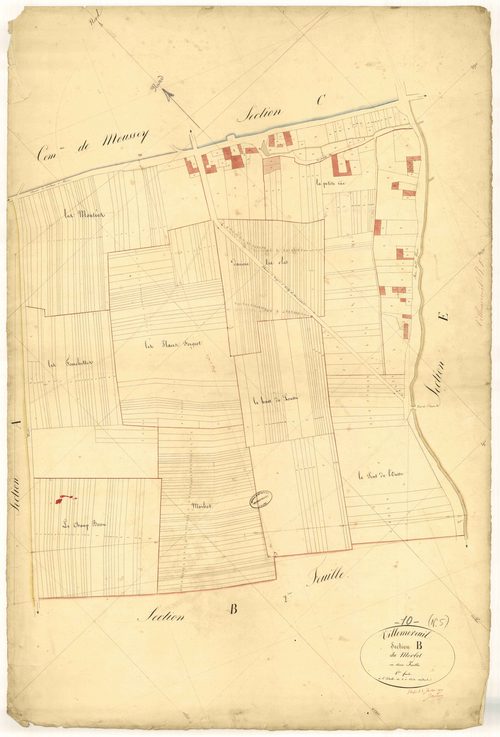 Villemereuil, section B dite du morbot, feuille n°1