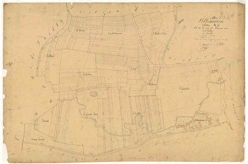 Villemorien, section A dite de la voie de Bar-sur-Seine, feuille n°4, parcelles n°1213-1554