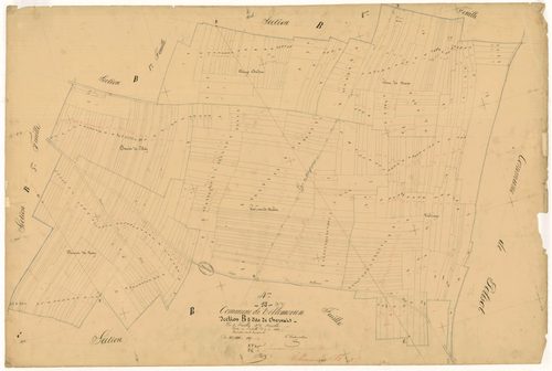 Villemorien, section B dite de chervais, feuille n°3, parcelles n°807-1174