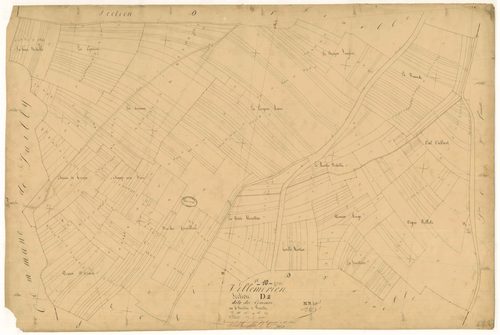 Villemorien, section D dite des commes, feuille n°2, parcelles n°326-699
